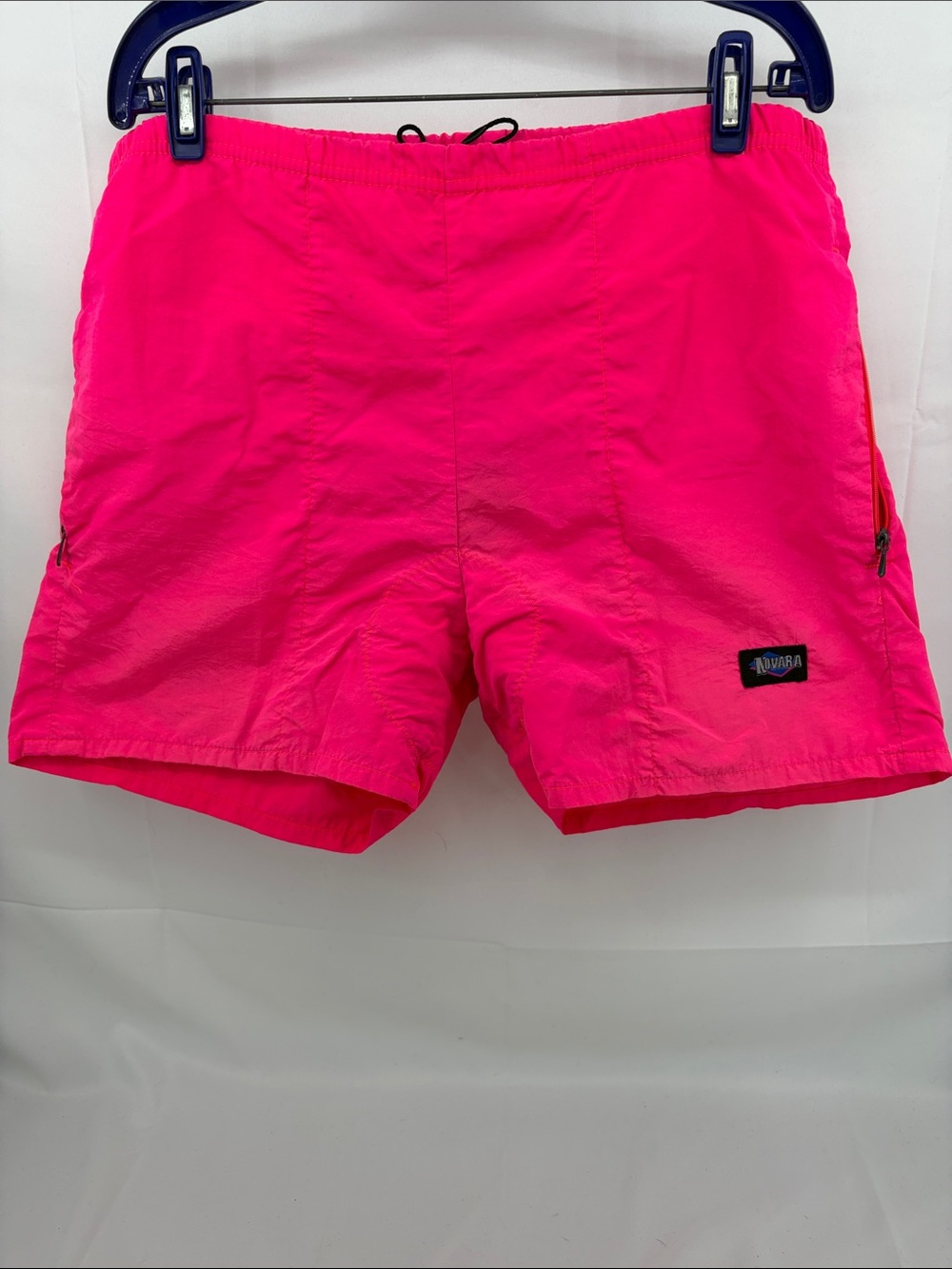 Vintage Novara Mens Hot Pink Padded Polyester Loose Bicycle Cycling Shorts, M